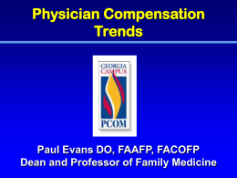 Trends in Physician Compensation (and other thoughts)