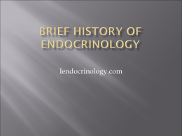 History of endocrinology