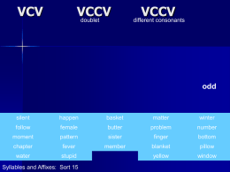 VCV VCCV VCCV odd - Education Extras