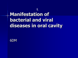 Manifestation of systemic diseases in oral cavity