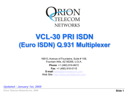 VCL-30 PRI ISDN