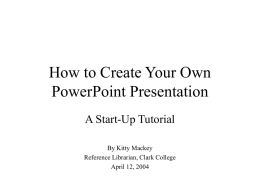 Start a New PowerPoint File