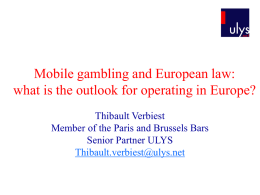Mobile gambling and European law: what is the outlook for