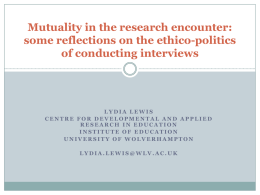 Mutuality in the research encounter: some reflections on