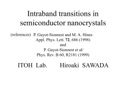 Intraband transitions in semiconductor nanocrystals P