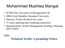 Technical Textiles - University of Management Technology