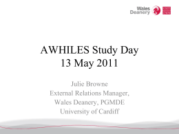 AWHILES Study Day 13 May 2011