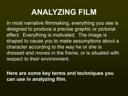 ANALYZING FILM - WordPress.com