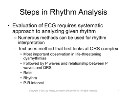 Steps in Rhythm Analysis