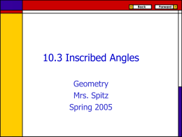 10.3 Inscribed Angles