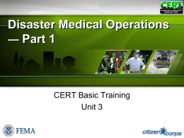 Disaster Medical Ops, Part 1