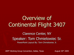 Overview of Continental Flight 3407