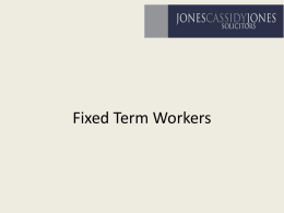 Fixed Term Workers - The Local Government Staff Commission