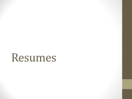 Resumes - Weebly