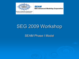 SEAM Phase I Model