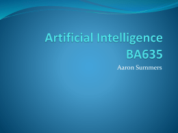 Artificial Intelligence BA635