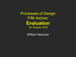 Design Processes Lecture 1