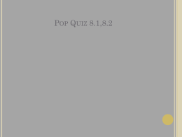 Pop Quiz 8.1,8.2 - St. Monica Catholic Church