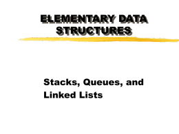 ELEMENTARY DATA STRUCTURES