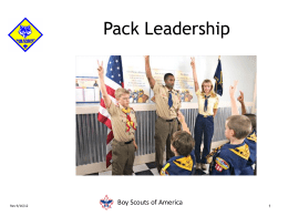 Pack Leadership - Monmouth Council, BSA