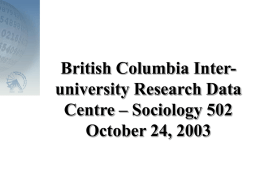 British Columbia Interuniversity Research Data Centre