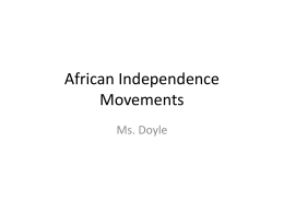 African Independence Movements