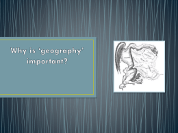 Introduction to Geog 471