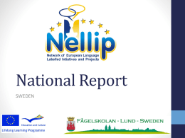 National Report - The NelliP Project