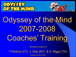 PowerPoint Presentation - 'Unofficial' Odyssey of the Mind
