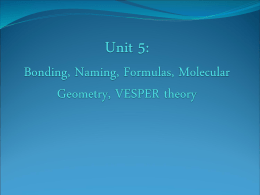 Chemical Bonding Notes - Mr. Cervantes Science Classes