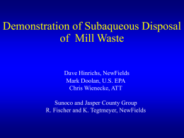 Jasper Co. Sub-Aqueous Disposal Site Map