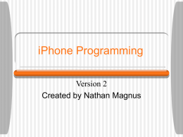 iPhone Programming - University of Regina