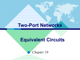 Two-Port Networks