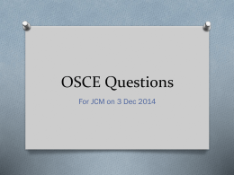 OSCE Questions