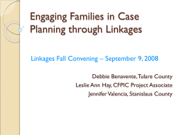 Engaging Families in Case Planning through Linkages