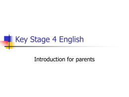 Key Stage 4 English - Queen Elizabeth's Girls' School
