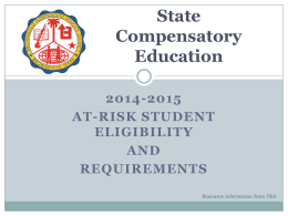 State Compensatory Education