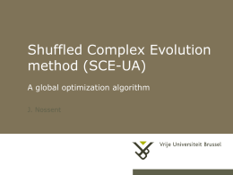 Shuffled Complex Evolution method (SCE