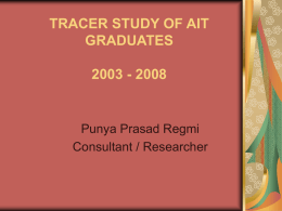TRACER STUDY OF AIT GRADUATES 2003