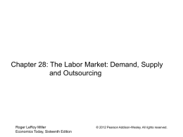 Chapter 28: The Labor Market: Demand, Supply and Outsourcing