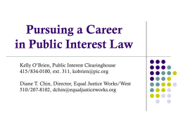 How to Pursue A Career in Public Interest Law