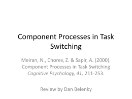 Component Processes in Task Switching