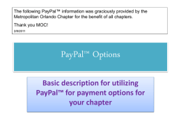 Pay Pal Options
