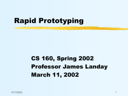 Rapid Prototyping - Georgia Institute of Technology