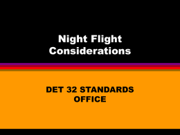 Night Flight Considerations