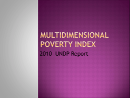 Multidimensional Poverty Index