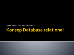 Konsep Database relational