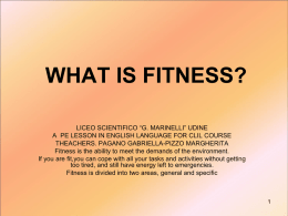 WHAT IS FITNESS?