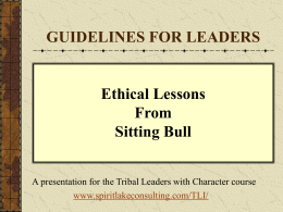 GUIDELINES FOR LEADERS - Spirit Lake Consulting