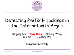 Detecting Prefix Hijackings in the Internet with Argus